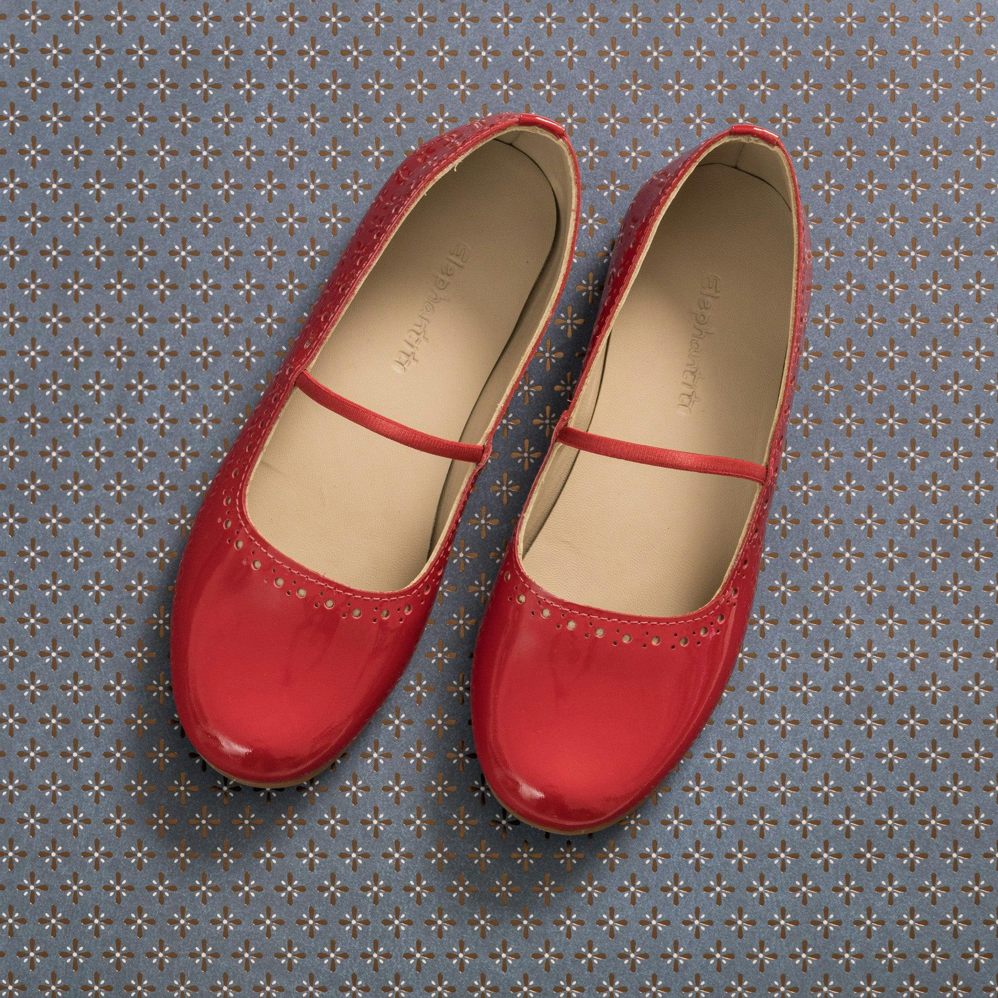 Sasha Ballet Flat | Red Leather