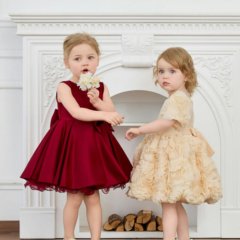 Burgundy Canyonelle Bow Waist Dress