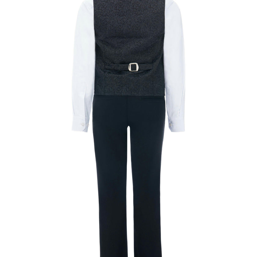 Black Nero Floral Vest Outfit Set