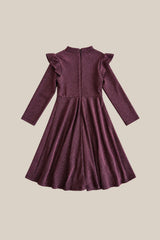 Mini La La Lady Dress in Sangria