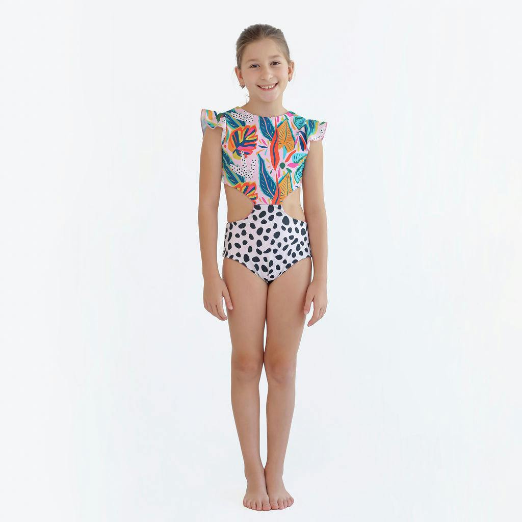 Alexa Ruffle Trikini - Paraiso Print
