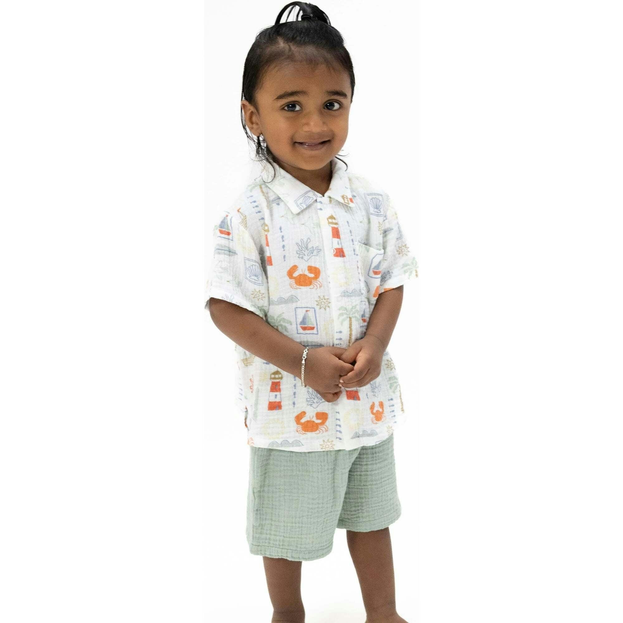 Club Mediterranean - Polo Button Up with Casual Short