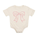 Ditsy Floral Bow Patch Short Sleeve Romper