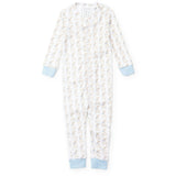 Parker Boys' Zipper Pajama - Easter Bunnies Blue