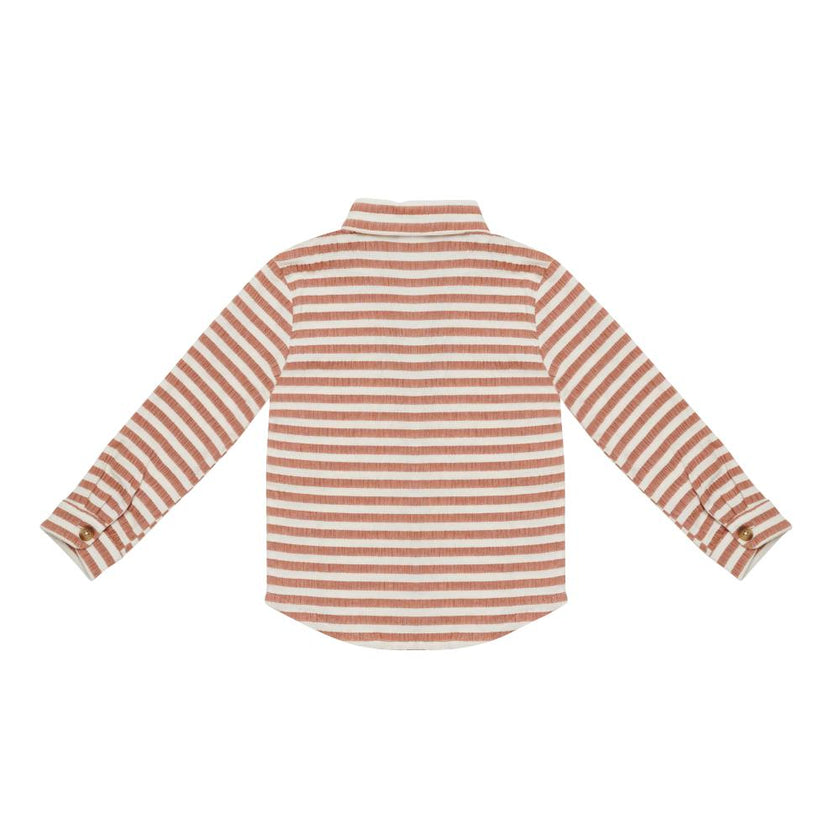 Leom Shirt | Rust - White Striped