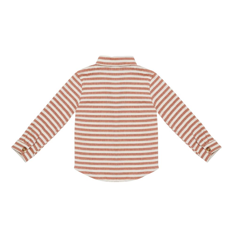 Leom Shirt | Rust - White Striped