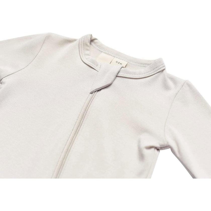 Zippered Romper, Oat