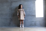 Girls Terry Dress With Ruffled Yolk