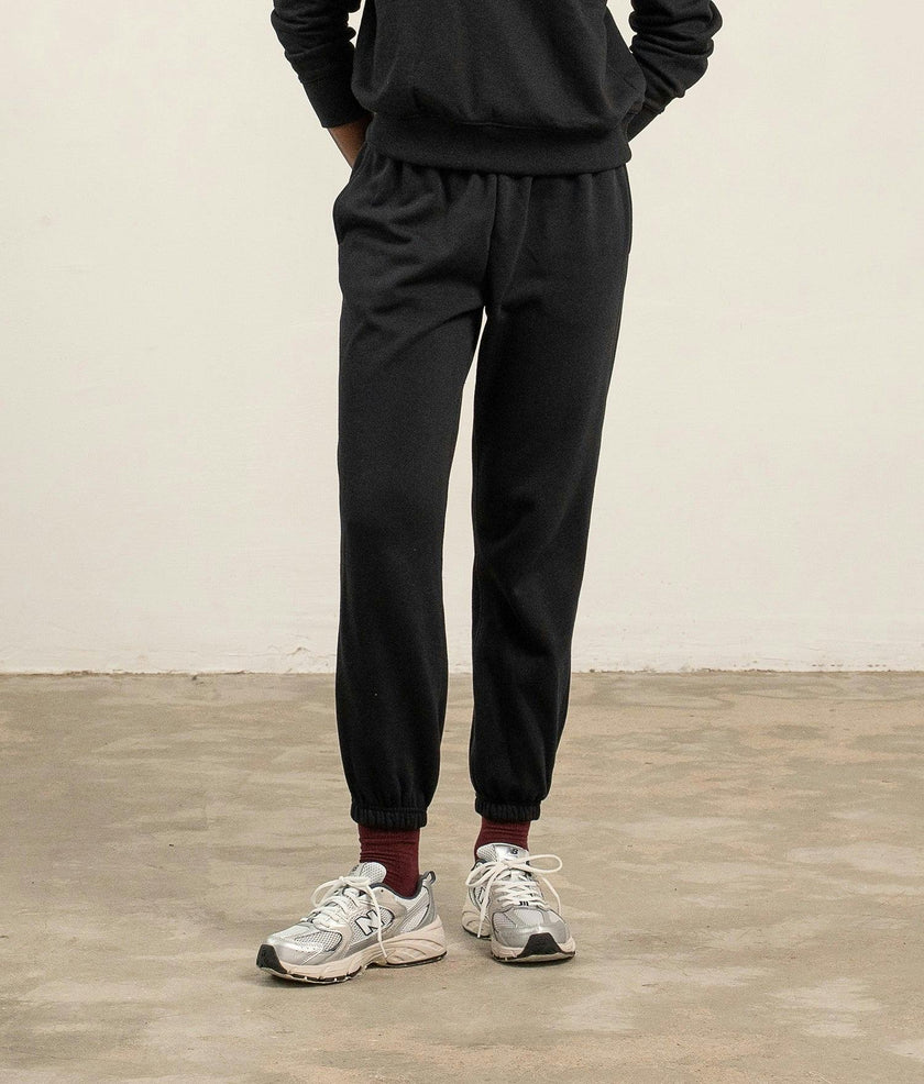 Womens Recycled Fleece Classic Sweatpant - Recycled Fleece - Black