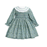 Green Laurel Smocked Dress