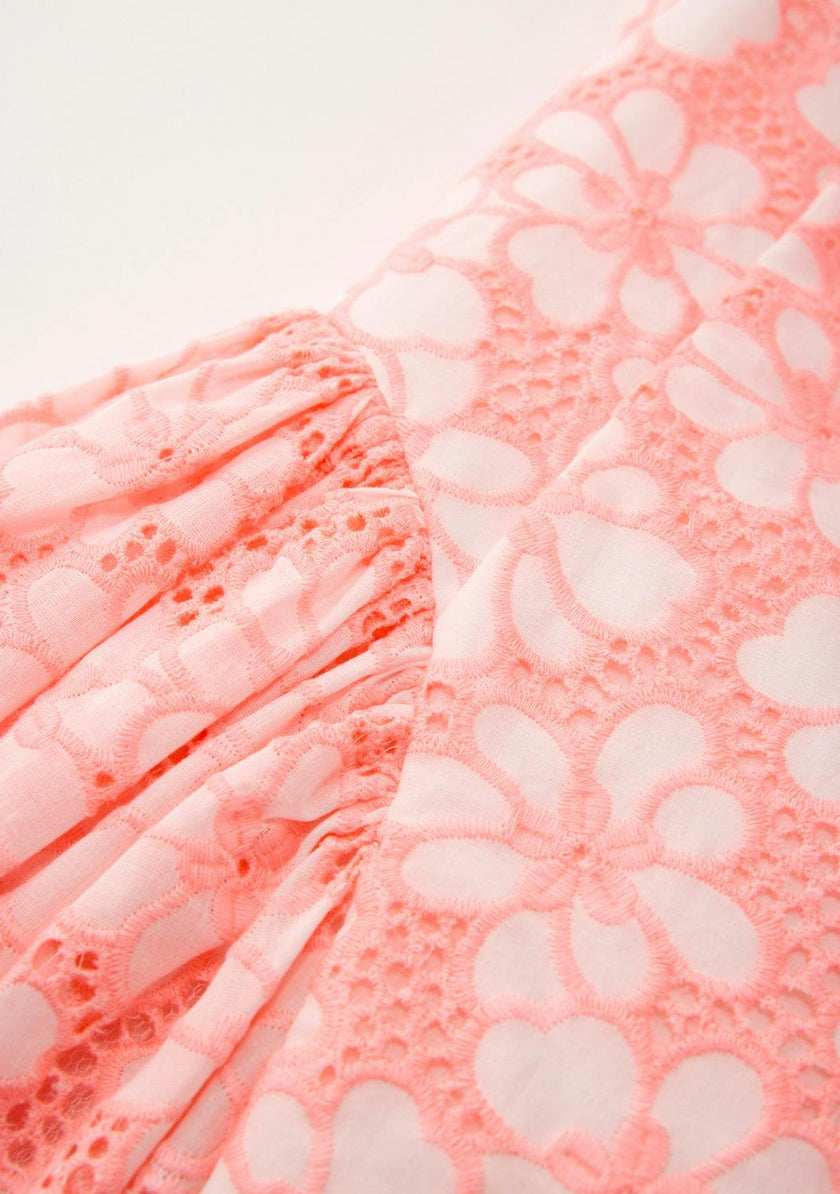 Holly Cotton Embroidered Mini Dress