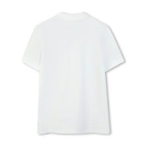 Boys Mini Me White Logo Polo Shirt