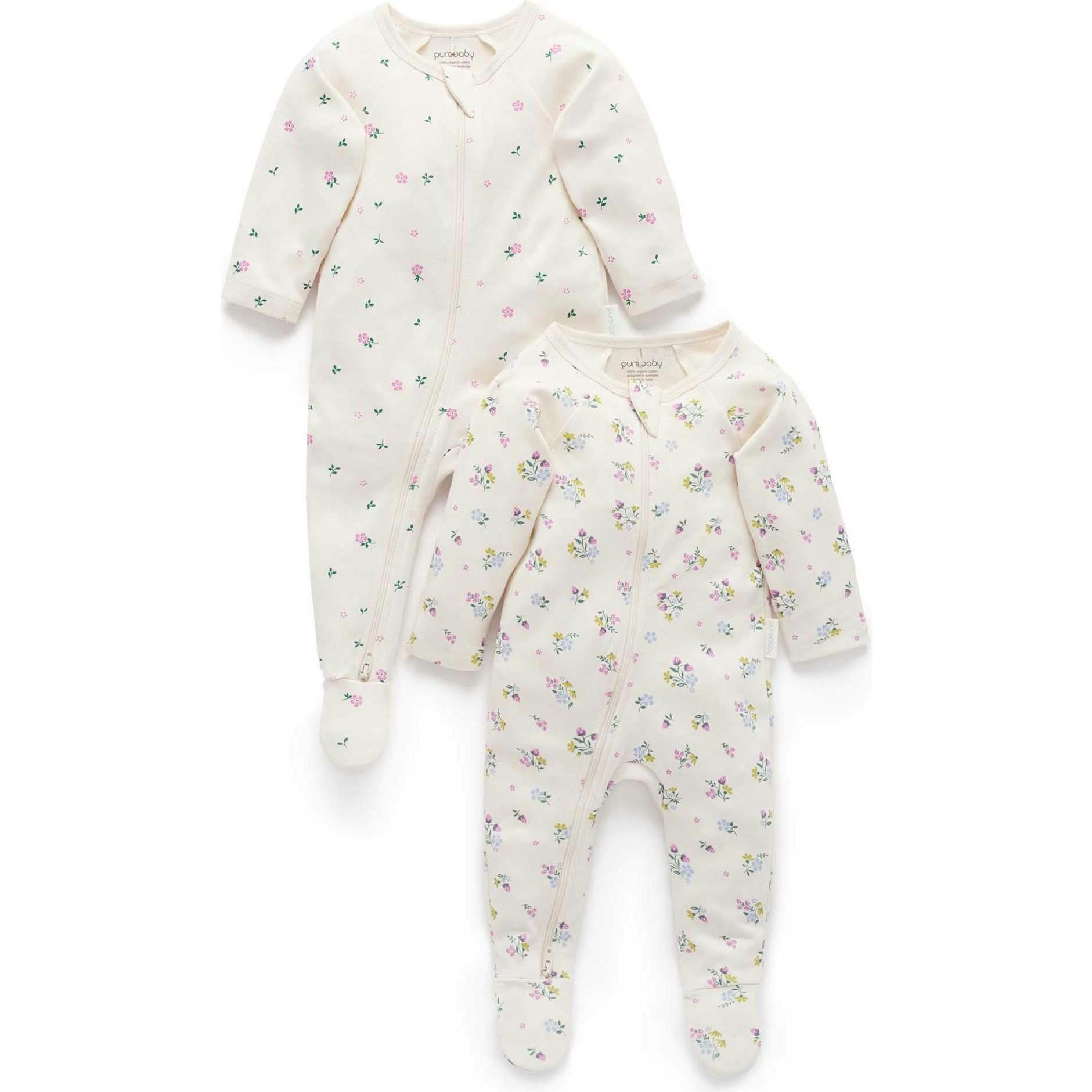Printed Zip Growsuit Pack Cherry Blossom Print