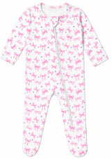 Baby Footie - Pink Bows