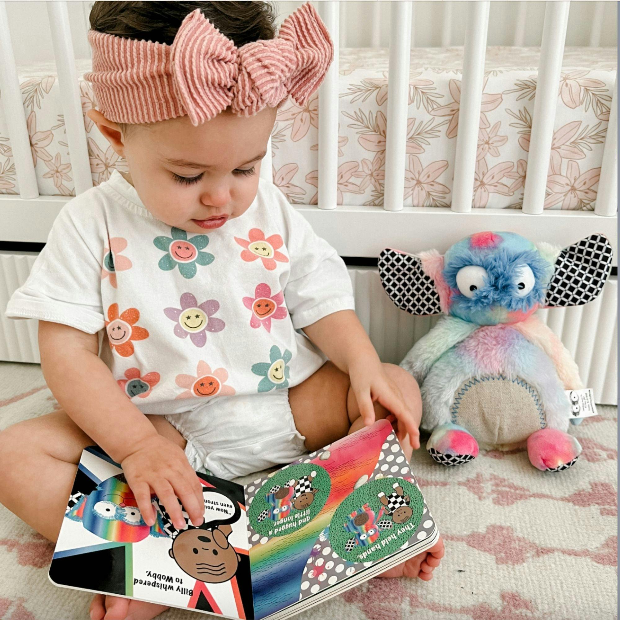 Rainbow Wobby Soft Toy & Infant Novel Set