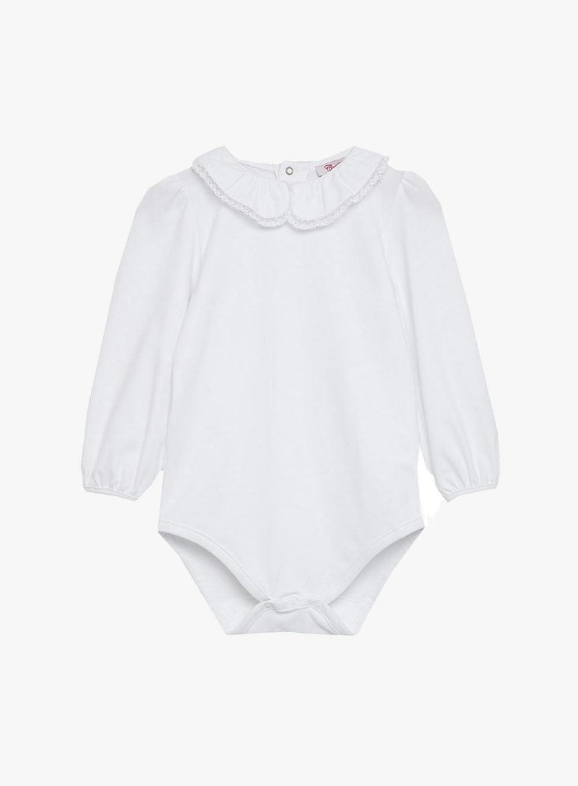 Baby Evelyn Lace Trim Bodysuit
