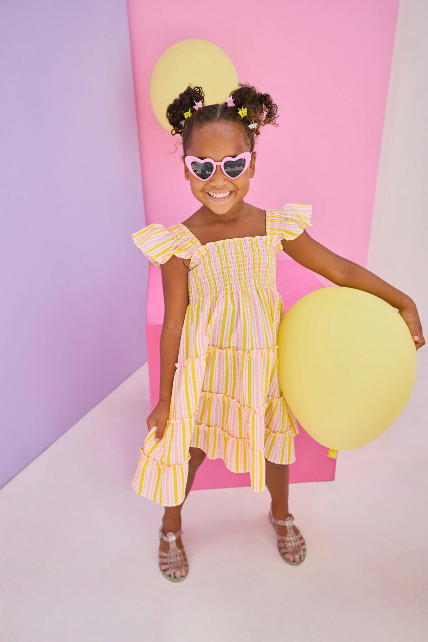 Twirl Dress - Buttercup Seersucker