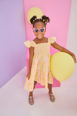 Twirl Dress - Buttercup Seersucker