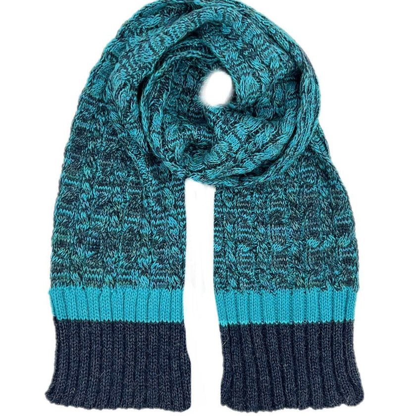 Kids Braided Rib Trim Scarf