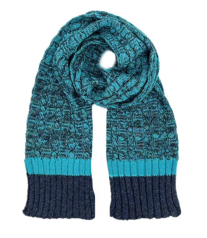 Kids Braided Rib Trim Scarf