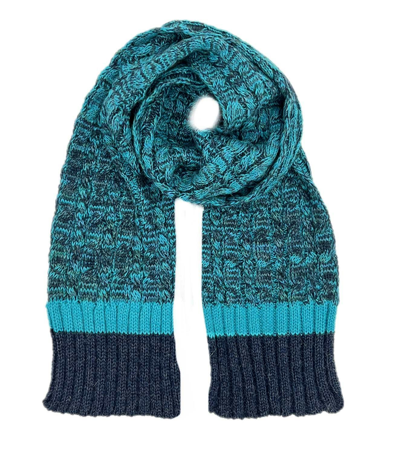 Kids Braided Rib Trim Scarf