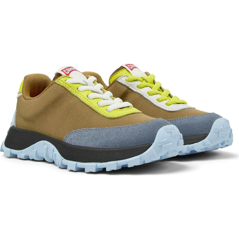 Kids Drift Trail Leather & Nubuck Vintage Twins Sneakers, Brown
