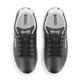 Black Low-Top Leather Sneakers