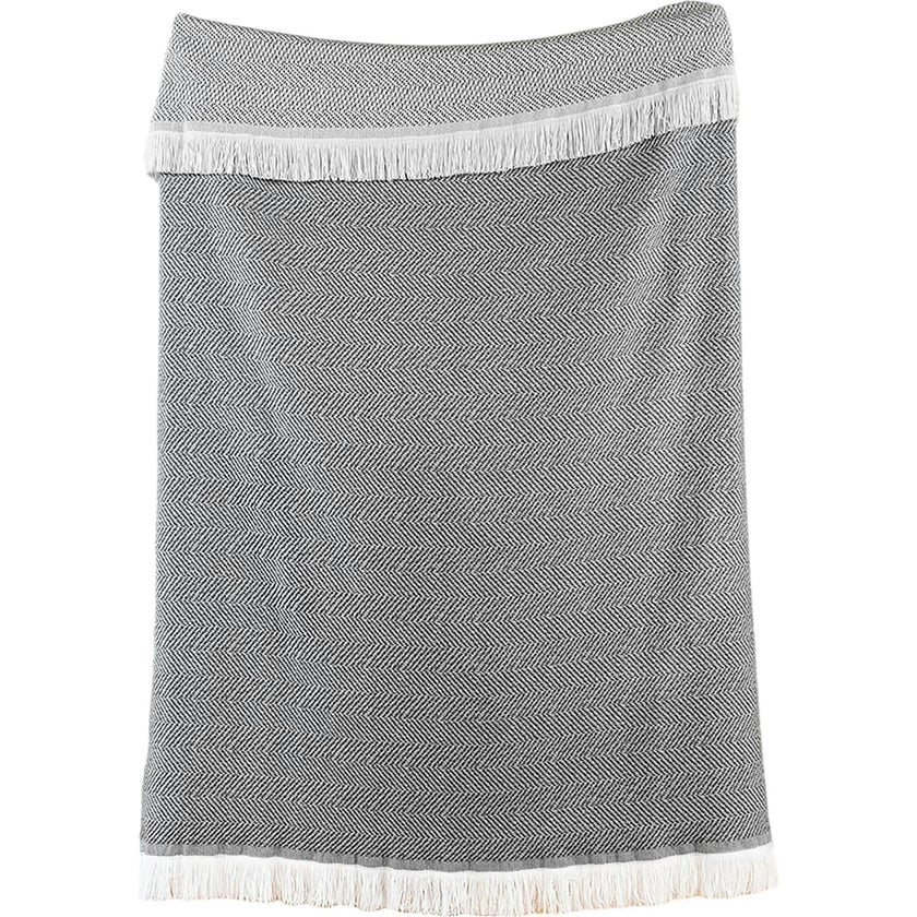 Herringbone Stain Resistant Indoor Outdoor Throw