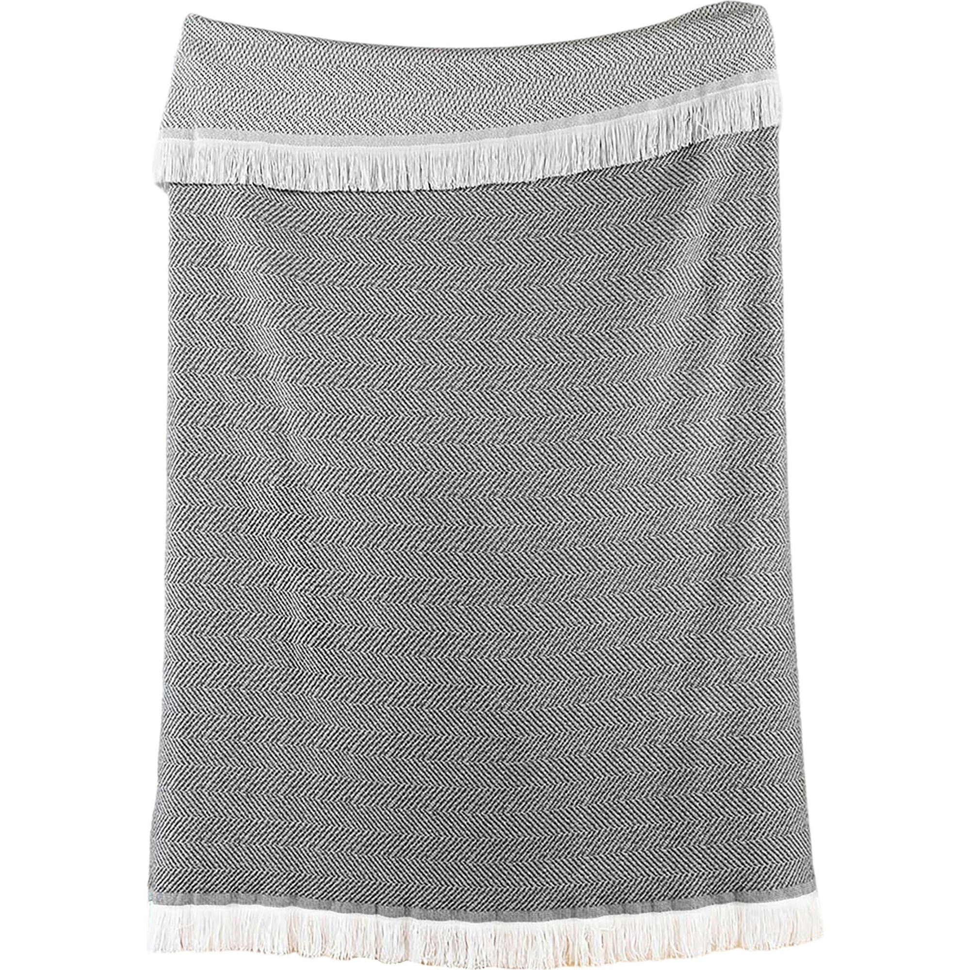 Herringbone Stain Resistant Indoor Outdoor Throw