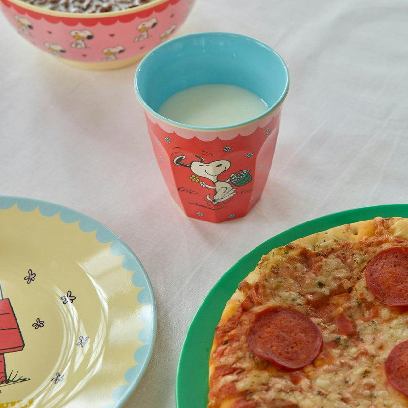 Melamine Cup with Snoopy Print - Red - 8.45 oz -