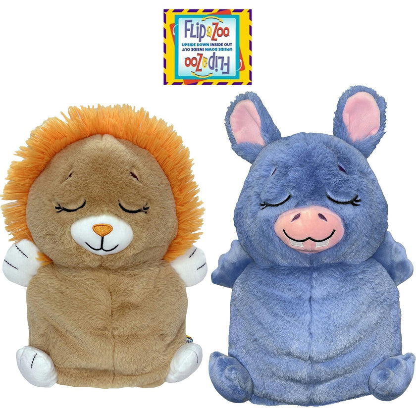 FlipaZoo: Upside Down Inside Out - to - 2-In-1 Animal Plush