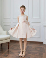 Pink Melinda Pearl Double Bow Dress