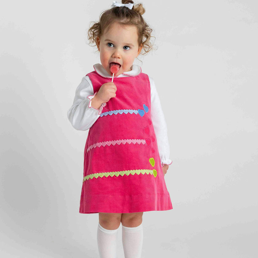 Corduroy Jumper With Hearts