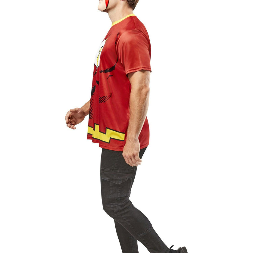 Men's DC Comics Ben Cooper Flash T-Shirt and Half Mask