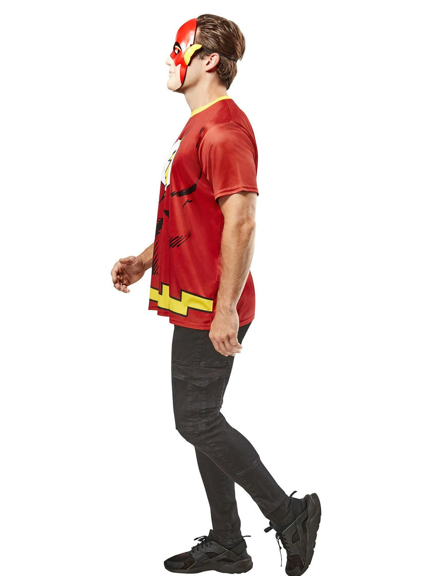 Men's DC Comics Ben Cooper Flash T-Shirt and Half Mask