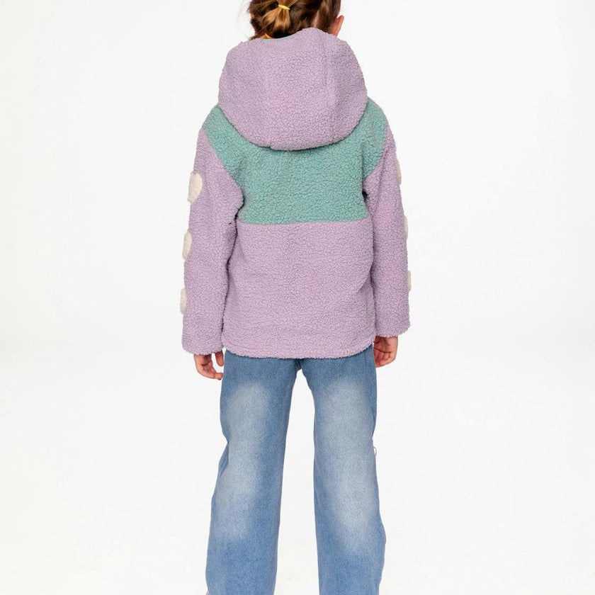 Reversible Mid-Season Jacket Pale Blue-Grey And Mauve
