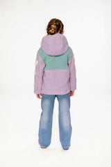Reversible Mid-Season Jacket Pale Blue-Grey And Mauve