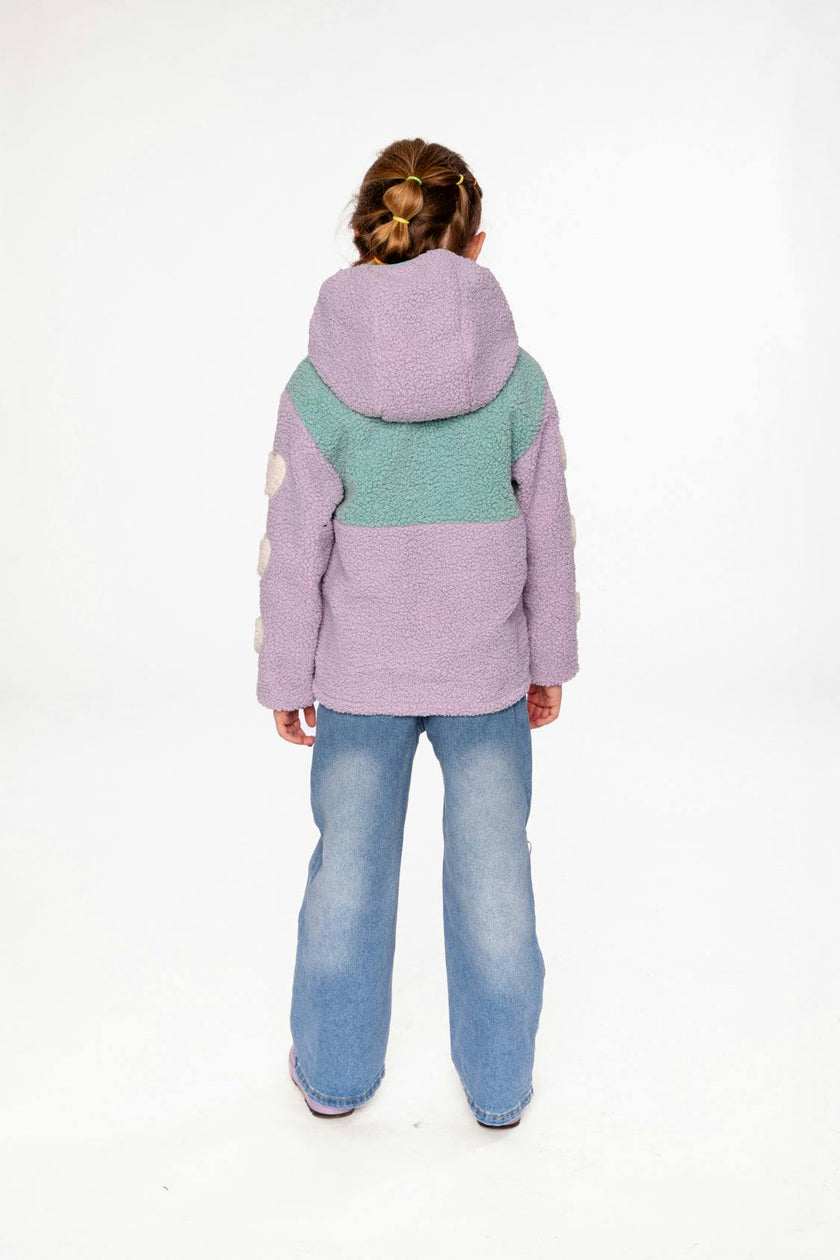 Reversible Mid-Season Jacket Pale Blue-Grey And Mauve