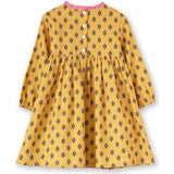 Toddler All-Over Print Lace Trim Long Sleeve Dress