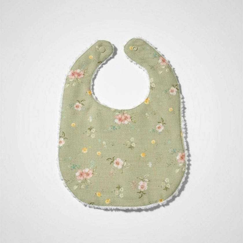 Layette Linen Bib – Hedgerow Floral