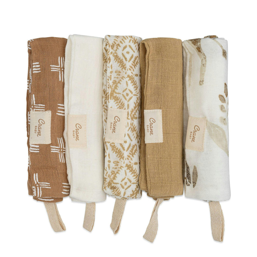 Kendi Safari Animal Cotton Washcloth (Set of 5)