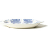 Iris Blue Burst Handled Oval Platter