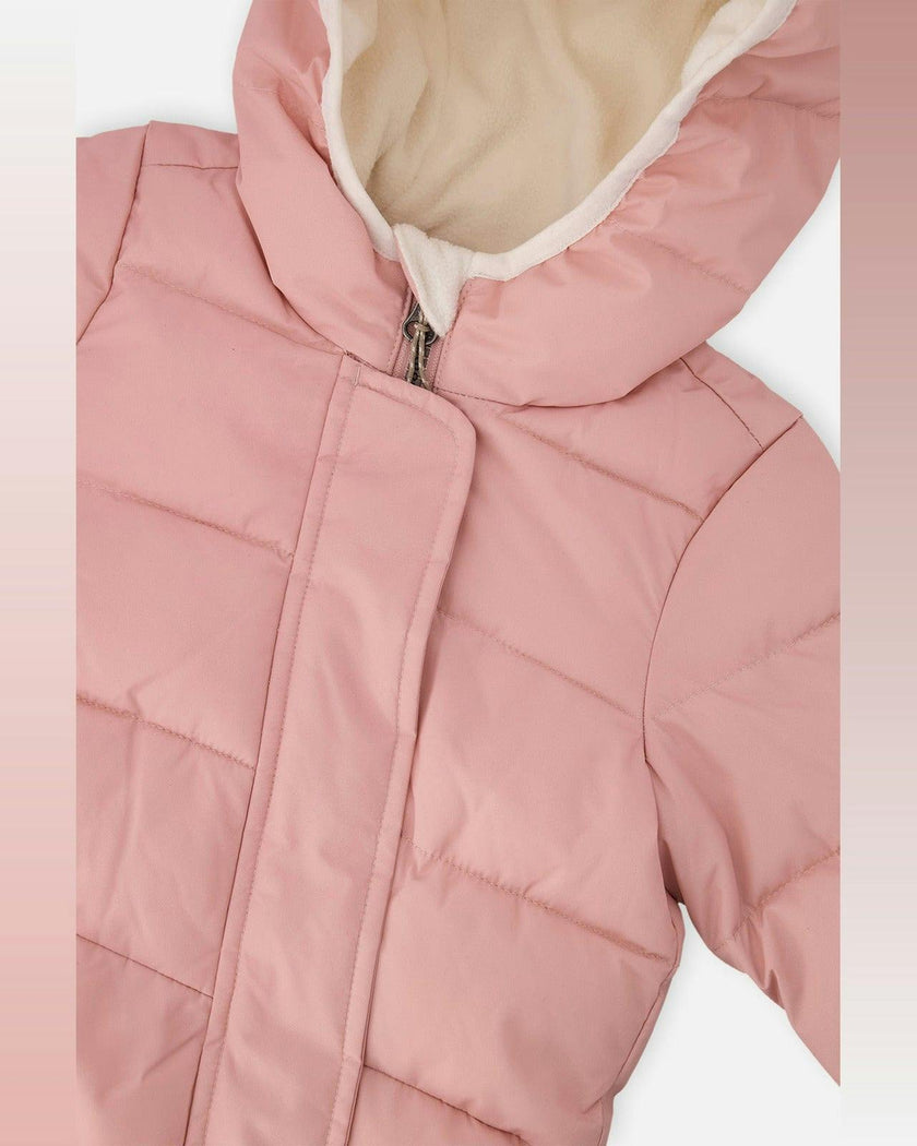 Baby Cloud One Piece Snowsuit Adapted For Car Seats Pale Dusty Pink