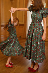 Sophia Dress in Evergreen Merry Ditsy
