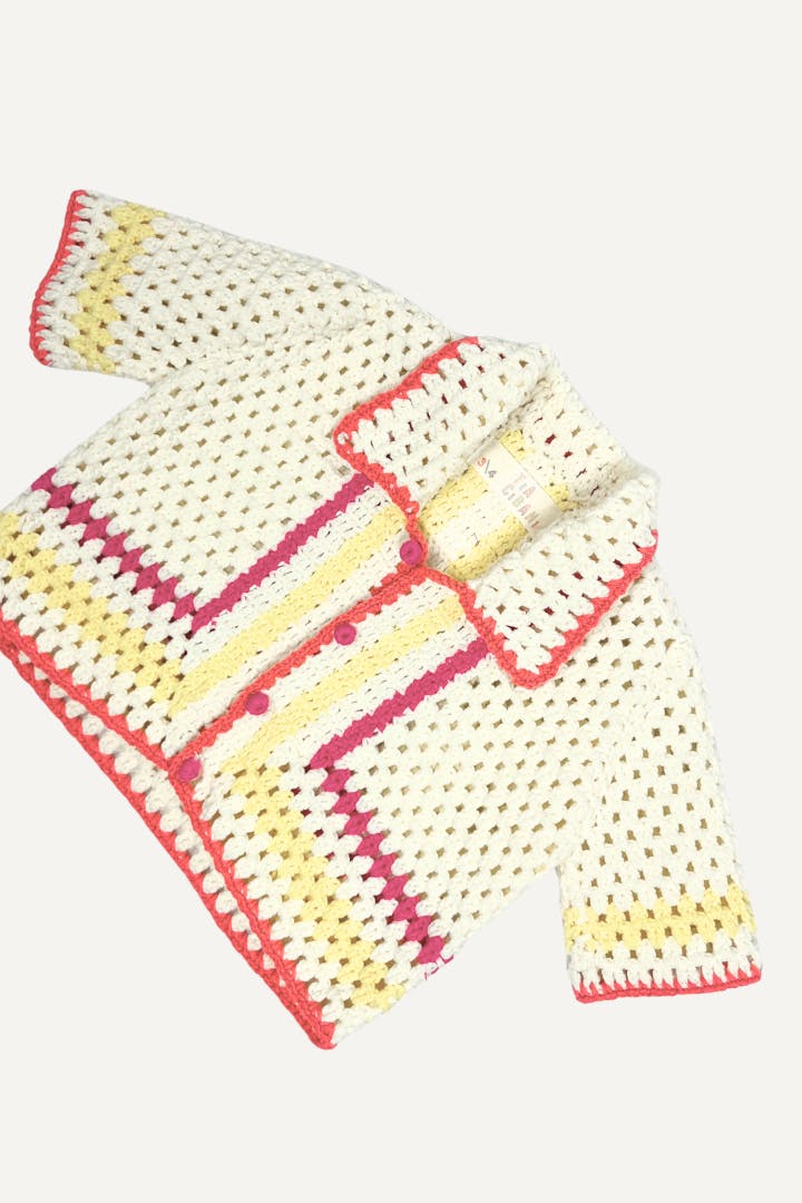 PIPER COLORBLOCK CROCHET CARDI