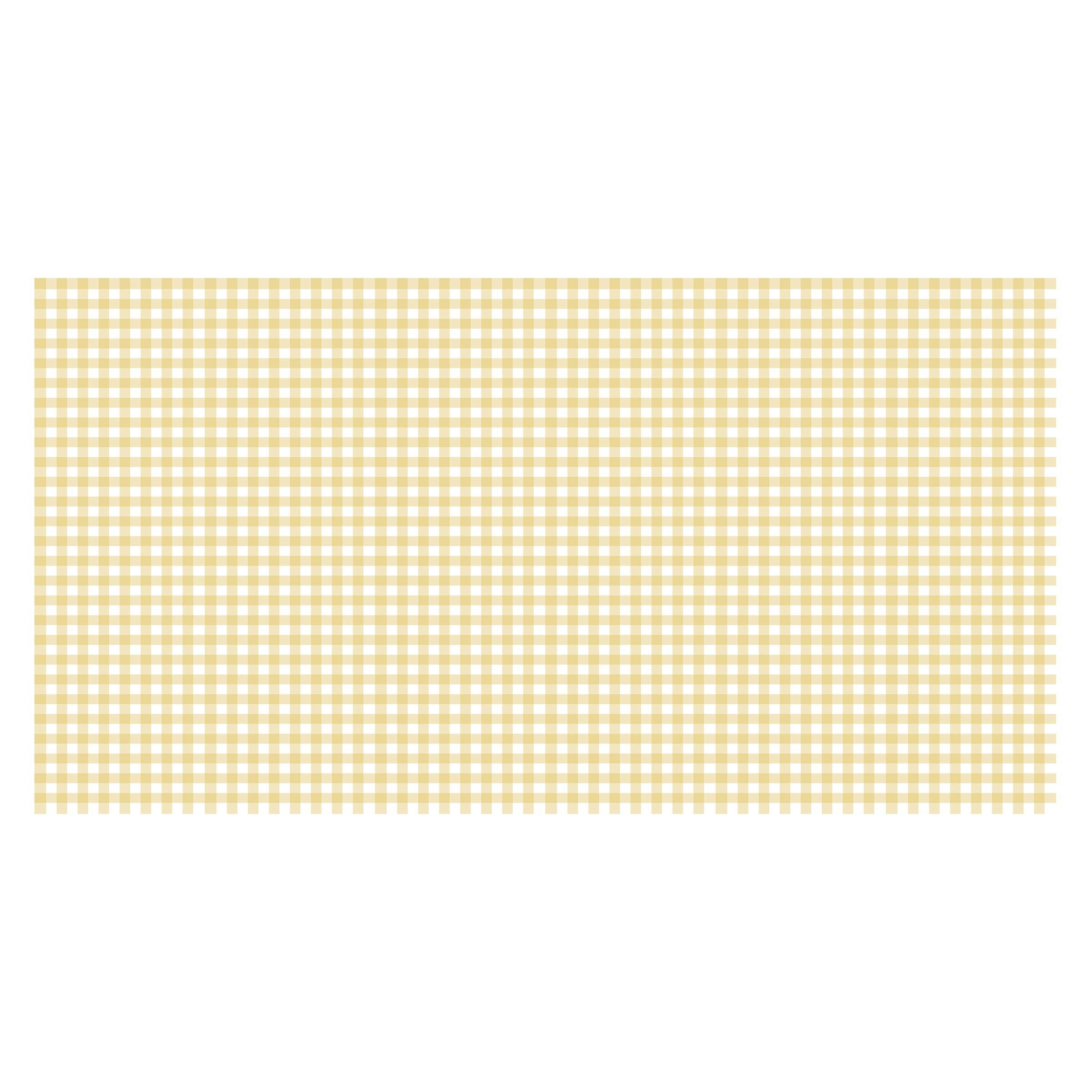 Yellow Gingham Paper Tablecloth