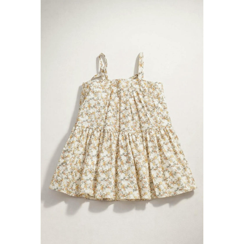 Hikari Pintuck Dress| Mustard Sage Blossom