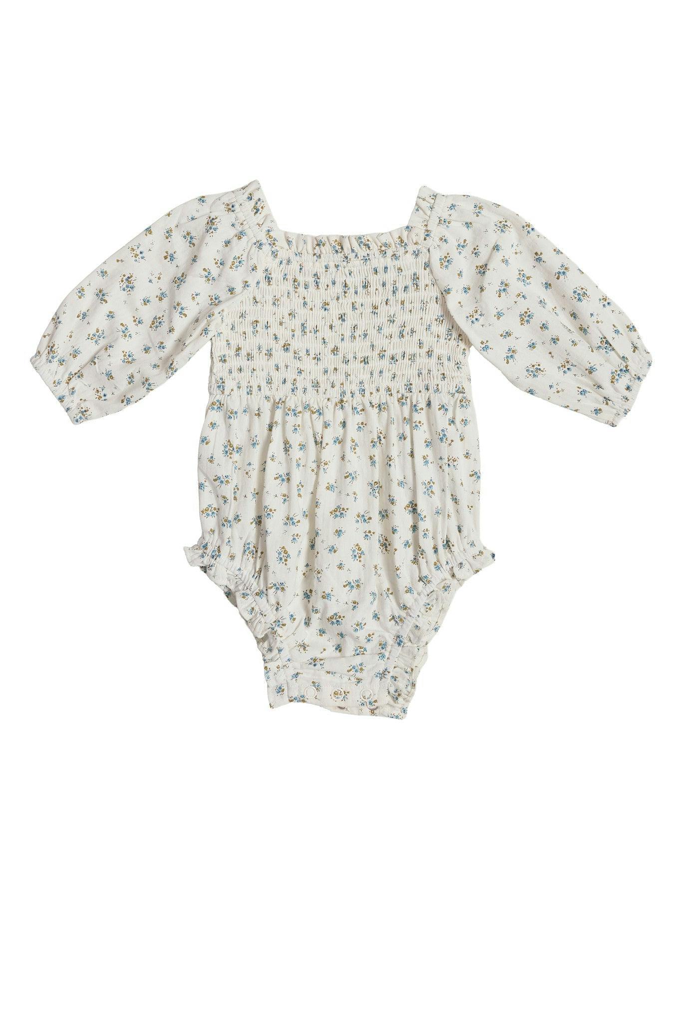 Baby Madeline Romper in Blue