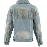 Crystal Tassel Denim Jacket
