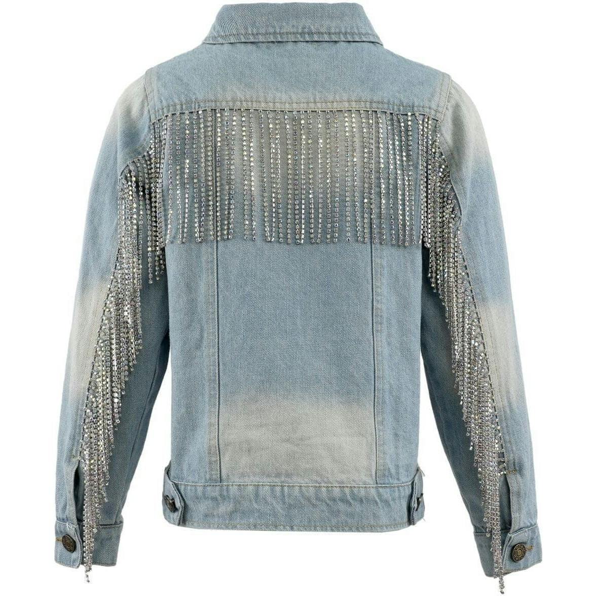 Crystal Tassel Denim Jacket